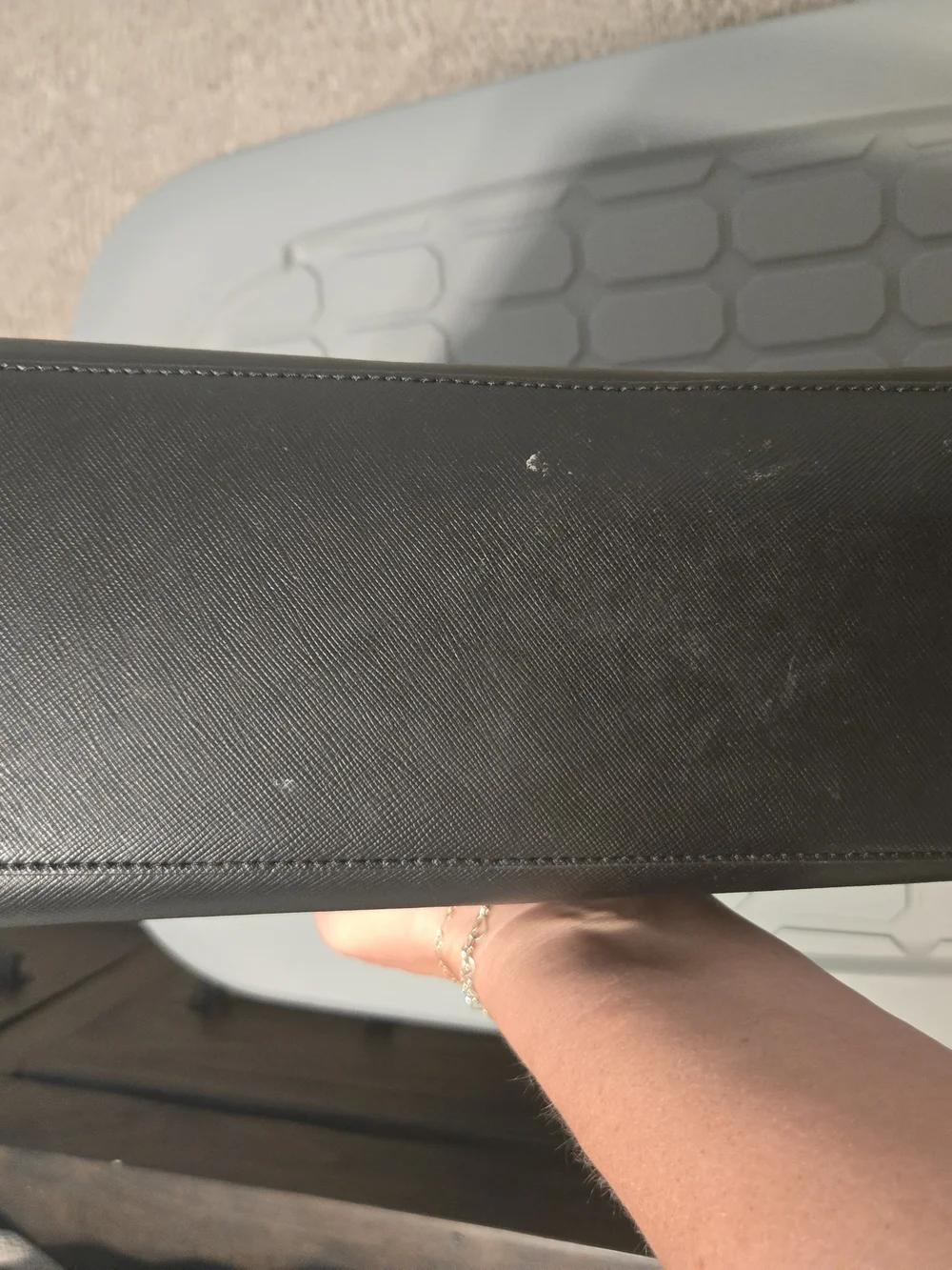 kate spade New York Black Leather Structured Satchel